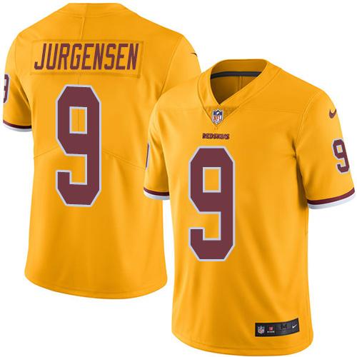 Nike Redskins #9 Sonny Jurgensen Gold Men's Stitched NFL Limited Rush Jersey - Click Image to Close
